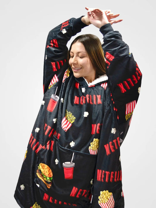 Buzo Gigante Netflix Negro