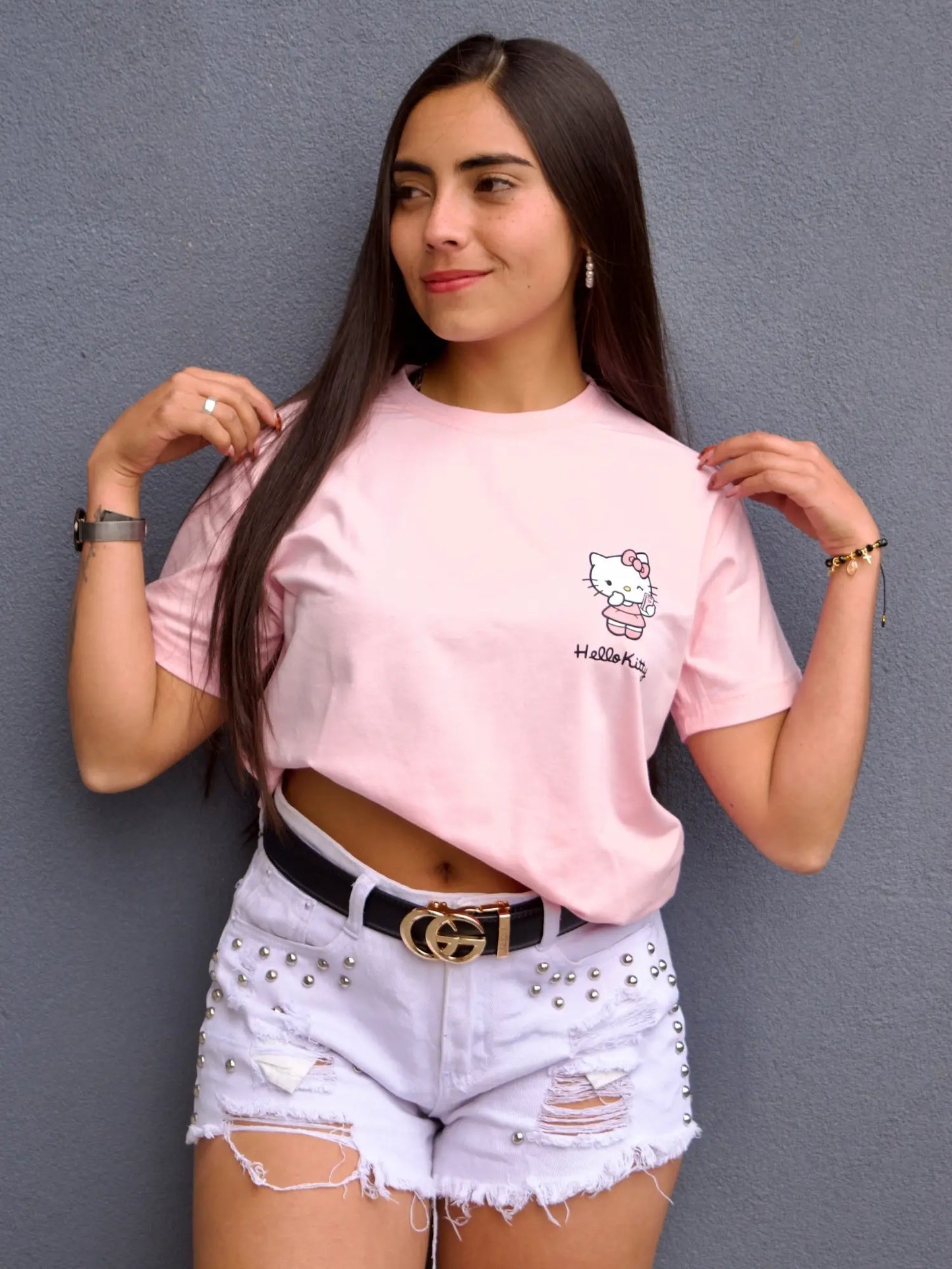 Camiseta Hello Kitty Rosa