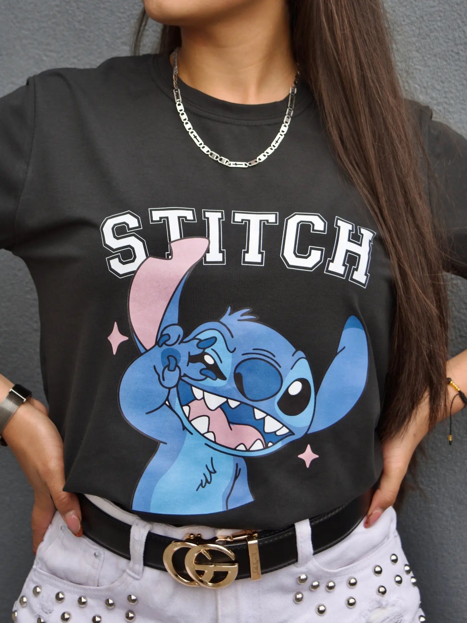 Camiseta Stitch Black