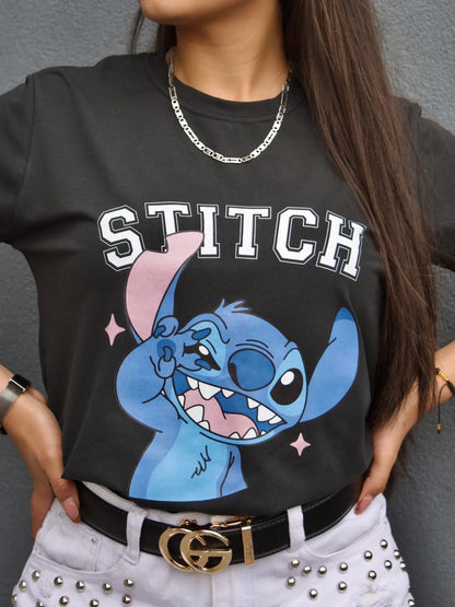 Camiseta Stitch Black