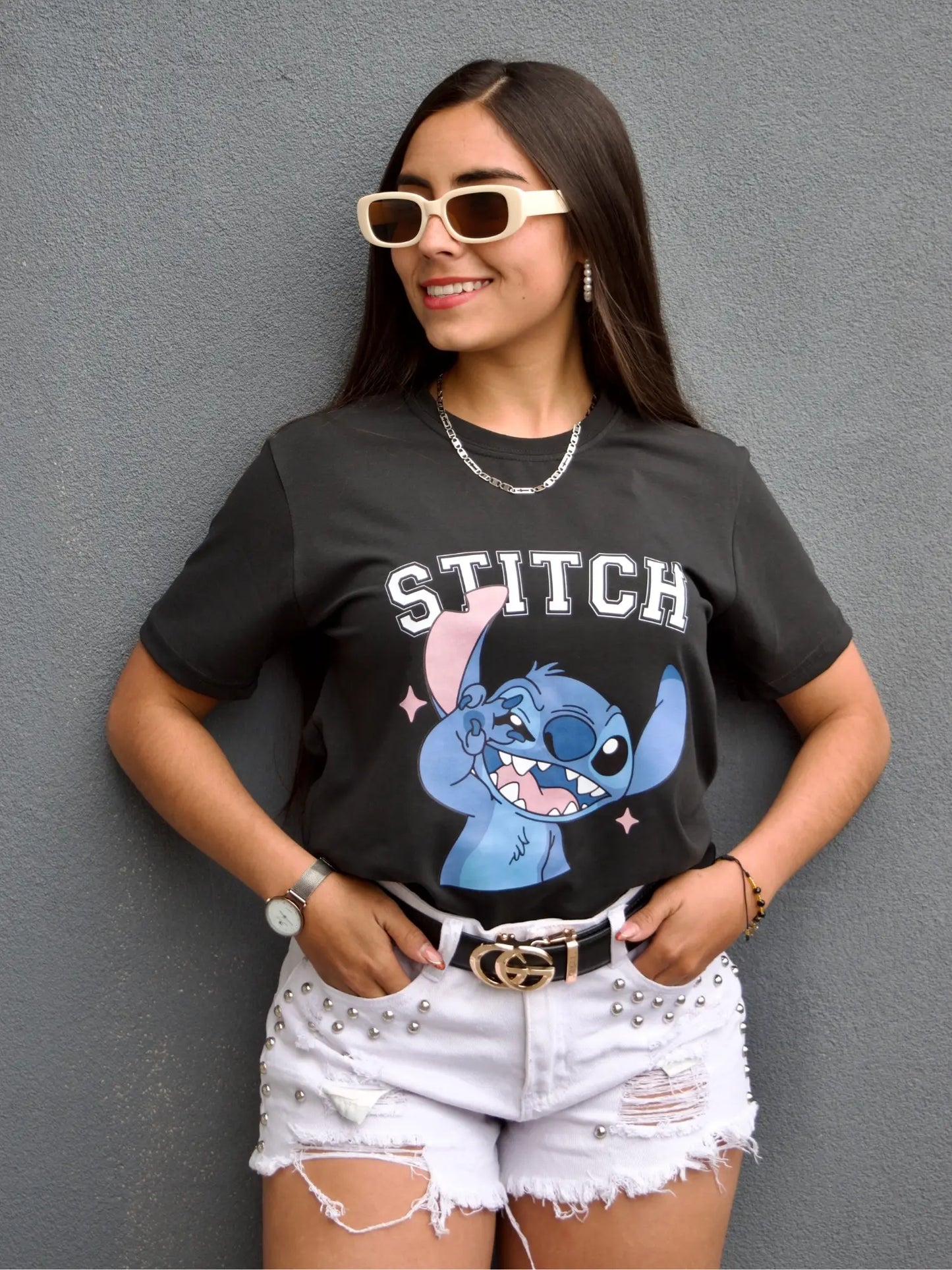 Camiseta Stitch Black