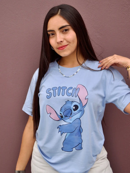Camiseta Stitch Blue