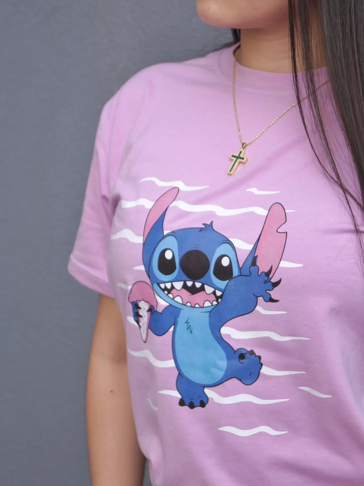 Camiseta Stitch Lila
