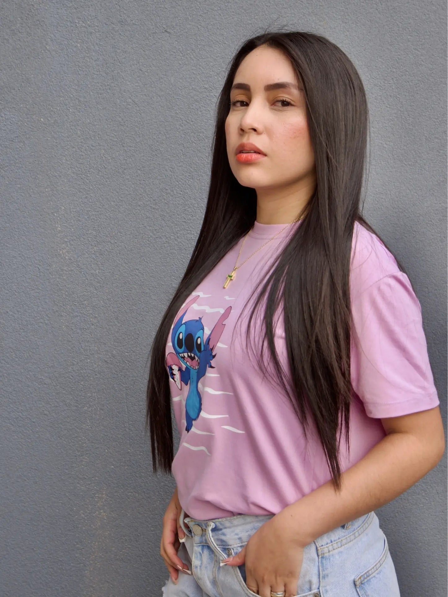 Camiseta Stitch Lila