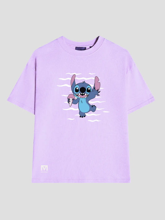 Camiseta Stitch Lila