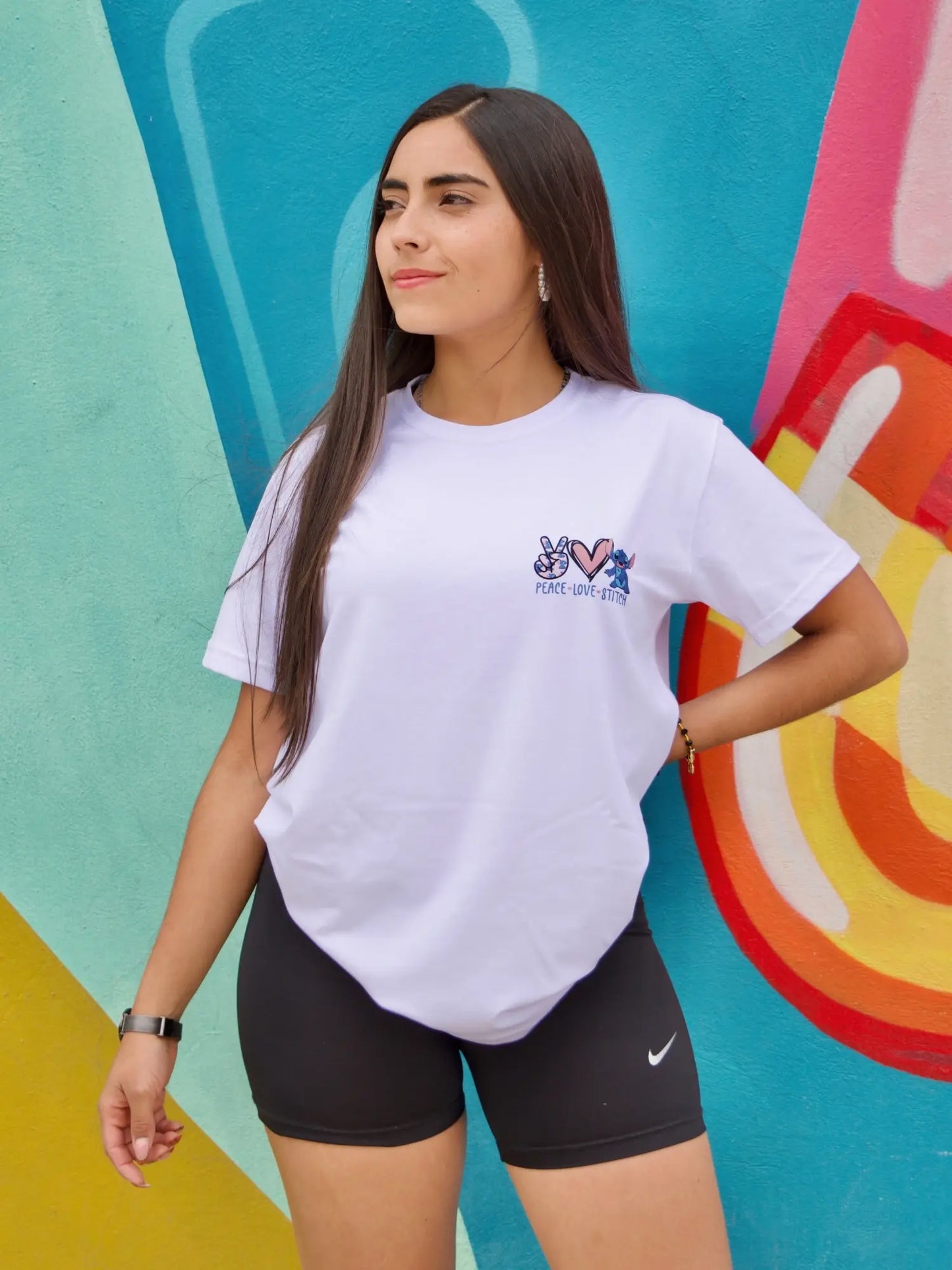 Camiseta Stitch White