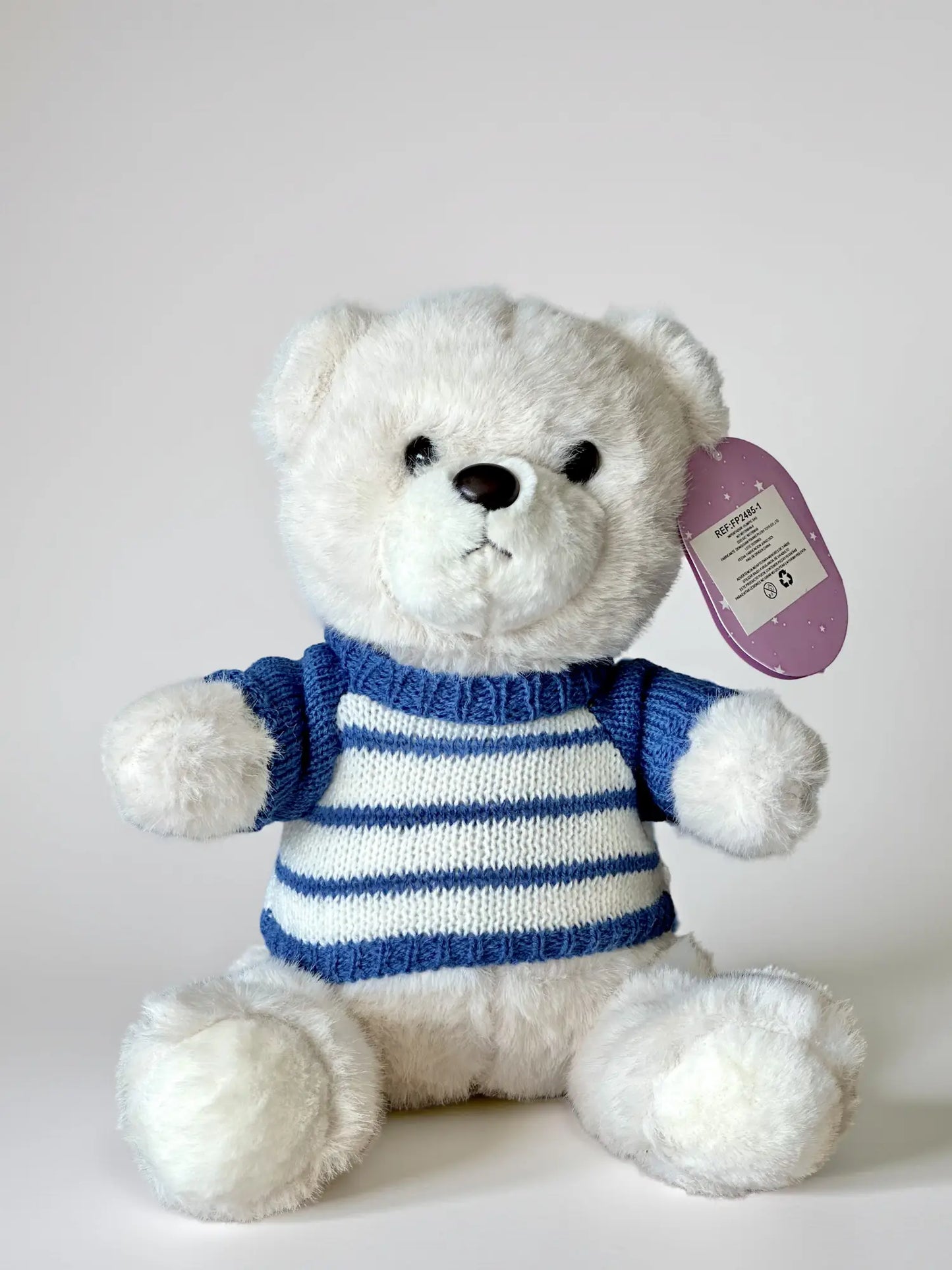 Peluche Oso Saco lana Azul 23 x 19Cm